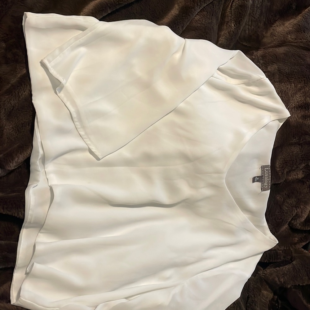 white, v-neck blouse